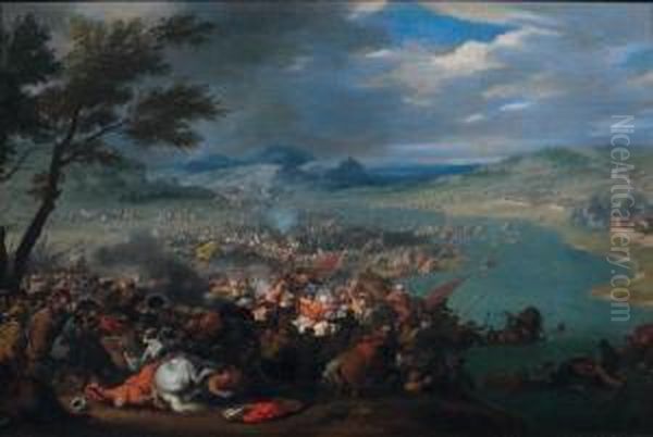 Bataille Au Bord Du Danube Entre L'armee Turque De Kara Mustapha Et Celle De Jean Sobieski - view 1