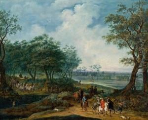 Landschaft Mit Reitern by Pieter Van Bredael