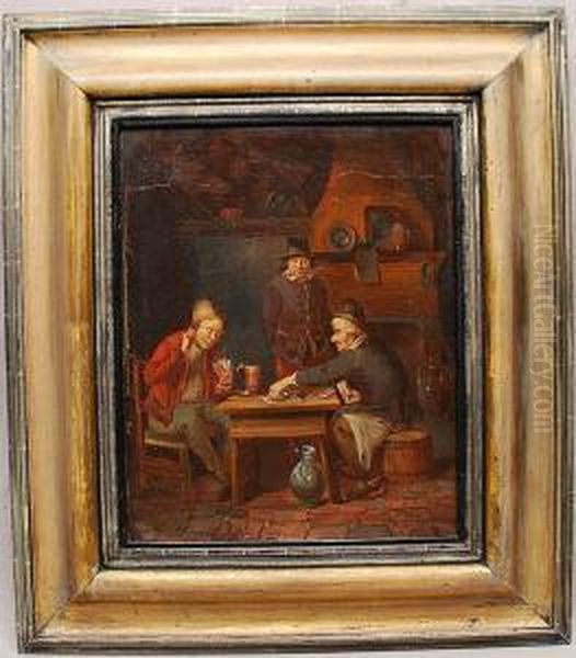 Men Playing Cards - view 1