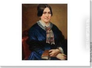 Attribue. Portrait D'une Femme Avec Livre. Attribue. Portrait D'une Femme Avec Livre.
