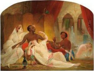 Scene De Harem by Philippe Jacques Van Bree