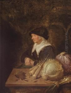 A Vegetable Seller Signed With Initials 'q.b.'