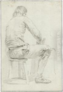 Junger Mann Auf Einem Schemel by Hermanus Van Brussel