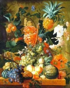 Still Life Of Flowers With Opera Glasses And Gloves by Paul-Theodor Van Brussel