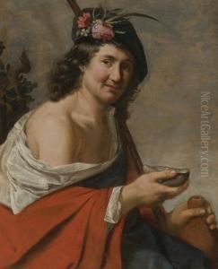 Shepherd With A Drinking Bowl by Jan Van Bijlert