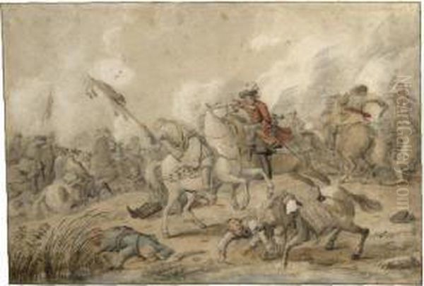 Cavalry In A Fierce Battle - view 1