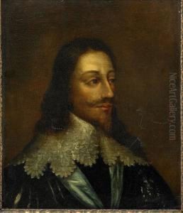 Portratt Forestallande Karl I Av England