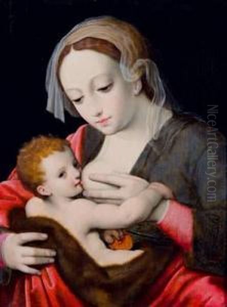 Vierge A L'enfant Allaitant - view 1