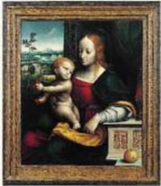 Vierge A L'enfant Sur Fond De Paysage, Dite La Madone Aux Cerises - view 1