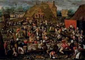 Le Banquet De Mariage by Marten Van Cleve