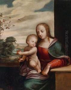 Die Madonna Mit Dem Christuskind by Marten Van Cleve