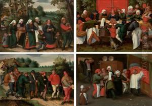 The Procession Of The Bride by Marten Van Cleve