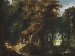 Der Storch Im Walde by Gillis van Coninxloo