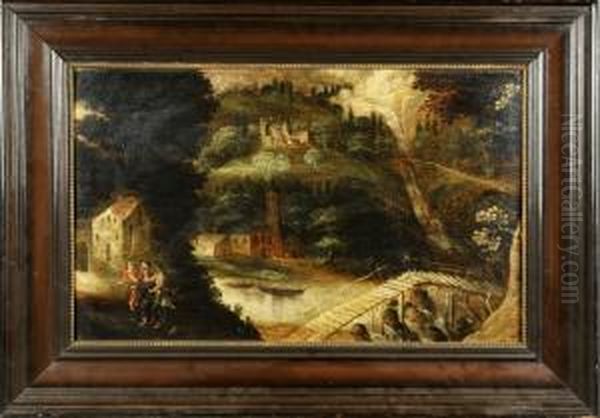 Paysage Avec Figures Et Batiments - view 1