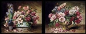 Natures Mortes Aux Fleurs by Edmond Van Coppenolle