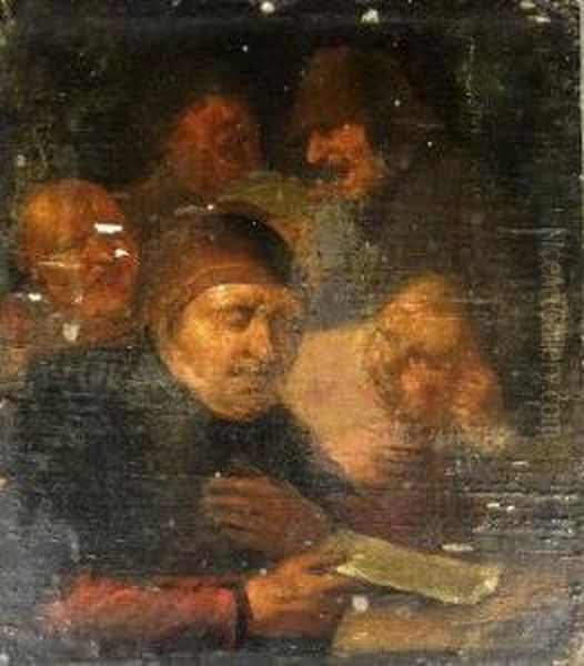 Men Singing In An Interior - view 1