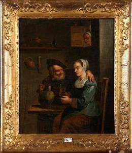Scene Galante A L""auberge by Joos van Craesbeeck