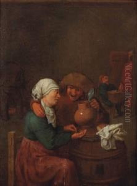 A Peasant Couple Drinking In A Tavern - view 1