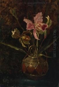 Orchids In A Stone Jar