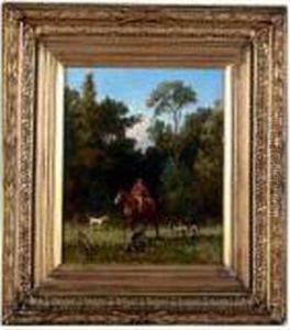 Scene De Chasse A Courre, Circa 1880 by Frans Van Cuyck Van Myerhop