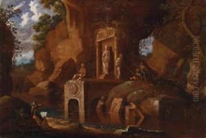 Two Grotto Paintings by Abraham van Cuylenborch