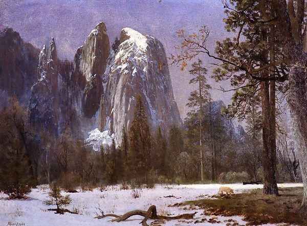 Cathedral Rocks, Yosemite Valley, Winter - view 1