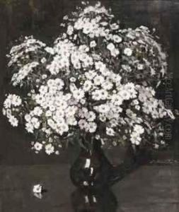 Chamomile In A Vase by Lucie Van Dam Van Isselt
