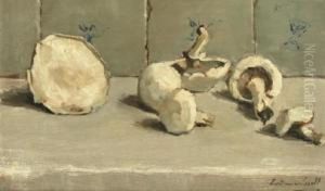 Stilleven Paddestoelen: Mushrooms On A Ledge