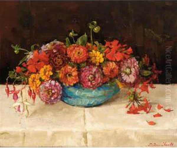 Still Life With Dahlia And Fuchsia - view 1