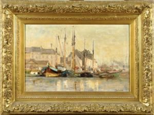 Bateaux A Quai by Frans Van Damme