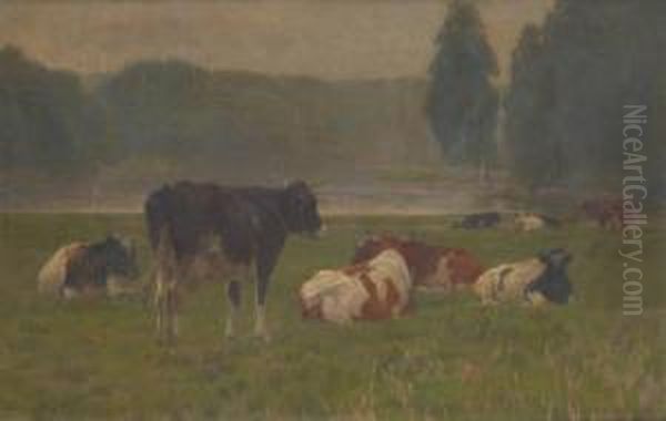 Vaches Au Bord Du Coursd'eau - view 1