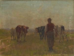 La Conduite Du Troupeau by Emile Van Damme-Sylva