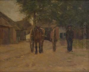 Le Chariot Attele by Emile Van Damme-Sylva