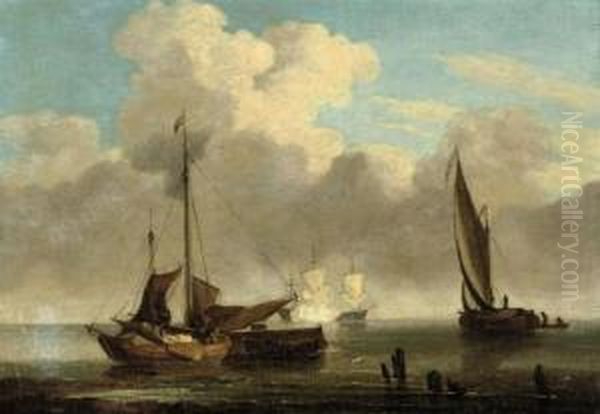 Dutch Fishermen Setting Sail - view 1