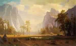Looking Up The Yosemite Valley 1865 67 by Albert Bierstadt