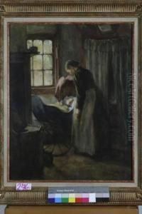 Moeder Met Slapende Baby by Lammert Van Der Tonge