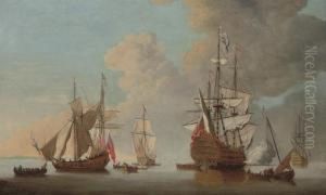 The Flagship by Cornelis van de Velde
