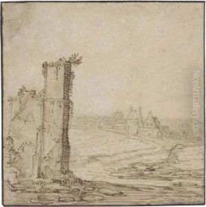 A Ruined Tower In A Landscape