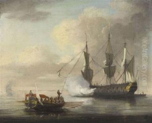 Sailing Ship On The High Sea by Willem van de, the Elder Velde