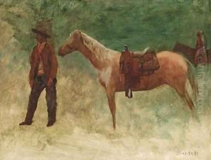 Standing Cowboy with Horse by Albert Bierstadt