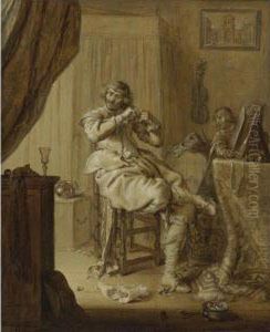 A Cavalier At His Toilet, Possibly A Self Portrait