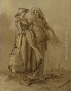 An Amorous Peasant Couple Conversing