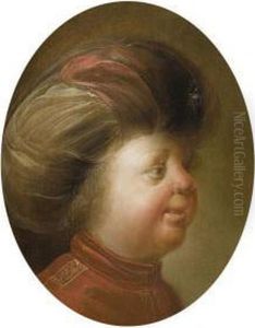 Portraits Of Two Boys Inturbans by Jan van de Venne
