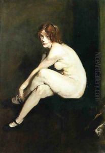 Nude Girl Miss Leslie Hall by George Wesley Bellows