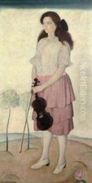 Adrienne De Zutter: Adrienne With A Violin - view 1