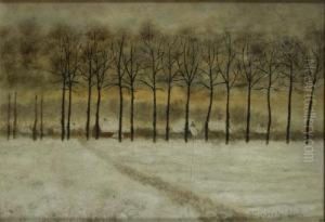 Winterlandschap by Albijn Binus Van Den Abeele