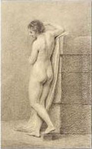 Three Female Nude Academies by Gijsbertus Johannes Van Den Berg
