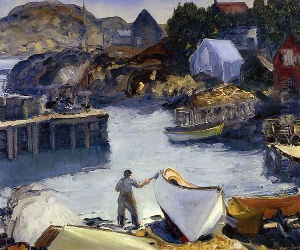 Cleaning His Lobster Boat - view 1