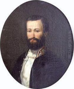 Portrait D'homme. by Charles Auguste van den Berghe