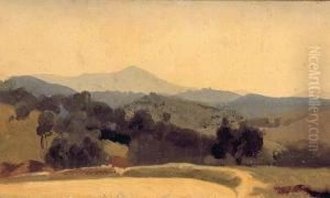 Paysage De Campagne En Italie by Charles Auguste van den Berghe